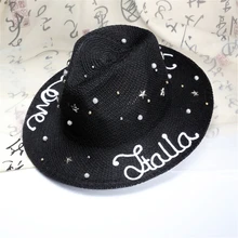 2016 wholesale fashion fedora caps for summer dress , personalized design on hat for men and women ,beautiful beach hat