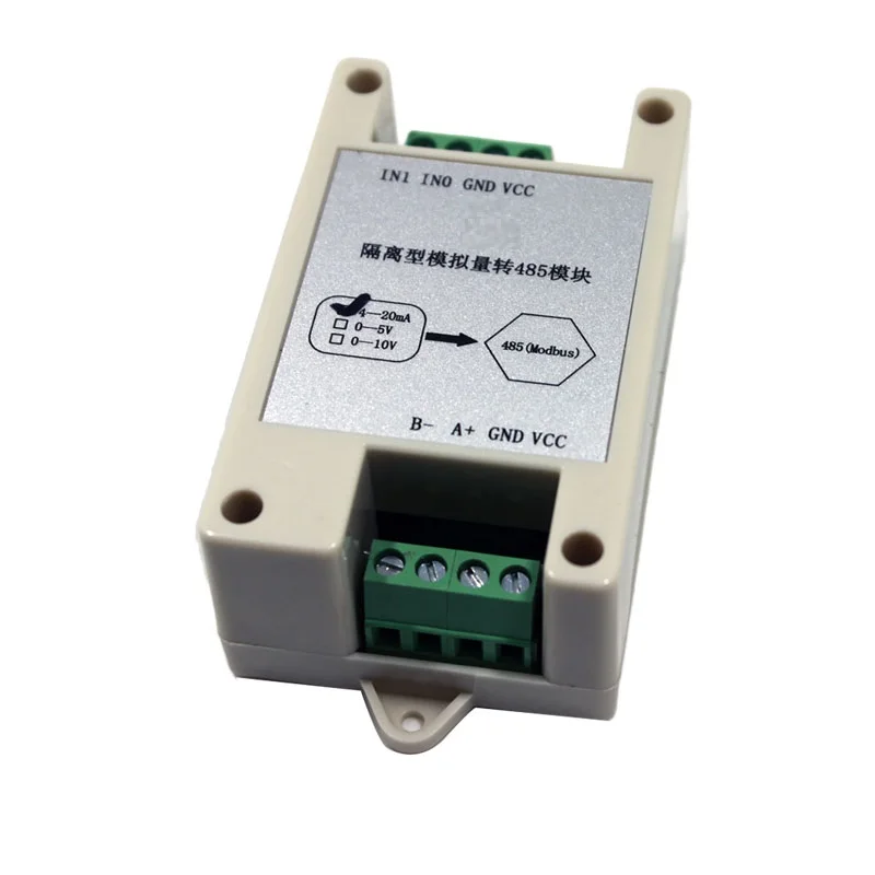 Аналоговый сбор данных, вход и выход в модуль modbus 485, два развития давления потока тока 4-20мА