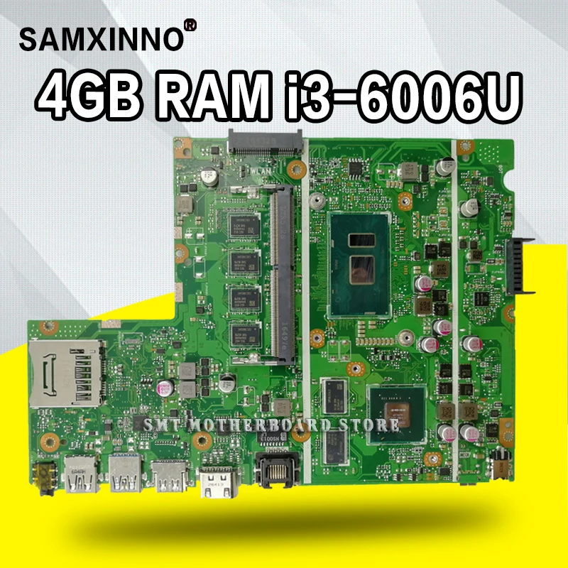 

X541UJ Motherboard 4GB/I3-6006U For ASUS X541UJ X541UVK laptop Motherboard X541UJ Mainboard X541UJ Motherboard test 100% ok