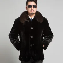 Мужские повседневные куртки из искусственного меха, черные куртки из искусственного меха, зимние осенние мужские пальто большого размера из искусственного меха HN212