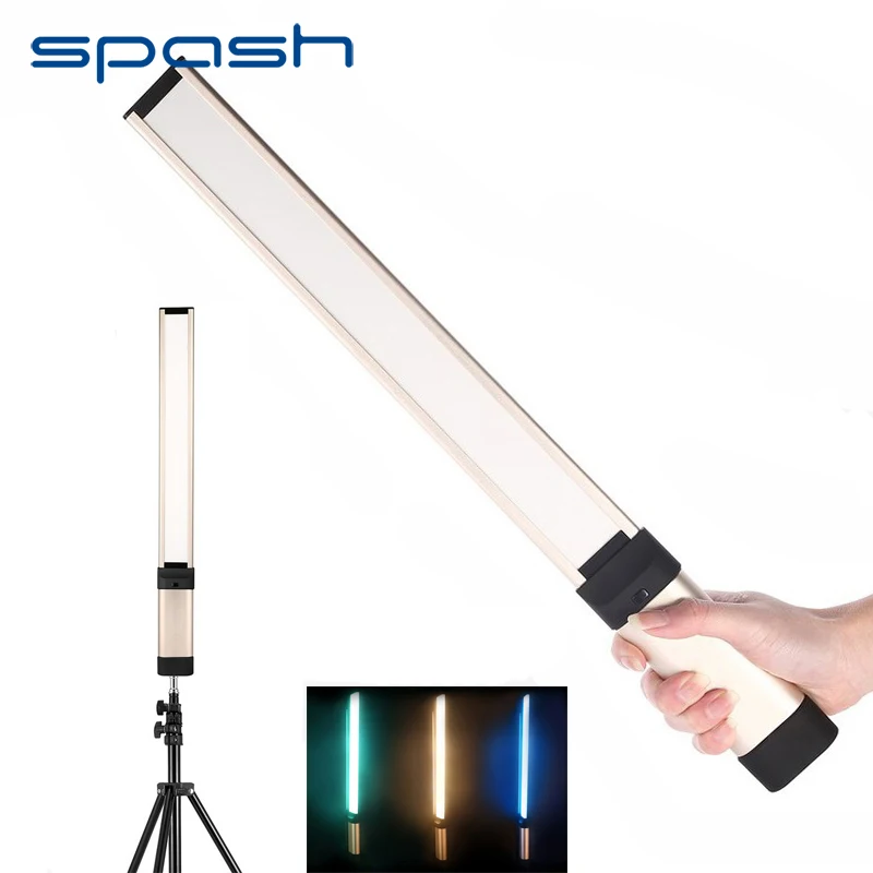 spash LA-L2 Handheld LED Video Light Photography Lighting Portable Studio Light Dimmable 5500K 98 LED Rechargeable 18650 Battery