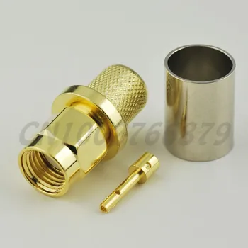 

20pcs RF electrical Coaxial Connector RP-SMA Crimp Plug(female pin) connector for RG6
