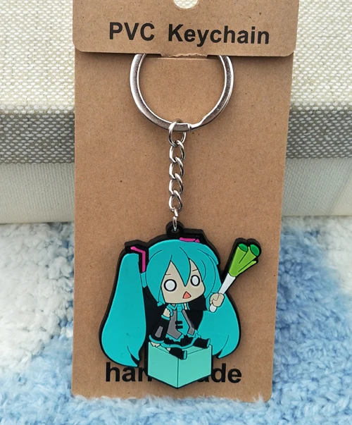 1 шт. Hatsune Miku Girl Аниме-брелок для ключей ПВХ Рисунок брелок милые игрушки брелок для ключей подарки на день рождения унисекс Новинка - Цвет: see chart