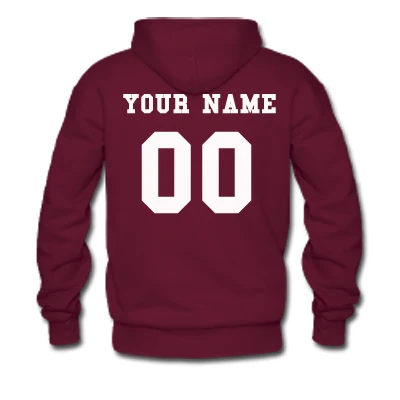 

Laukexin Brand Men's Hoodies Back Printing With Your Name and Numbers Maroon Hoodie Sweatshirt camisetas Custom Man Pullover