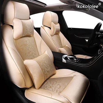 

kokololee Custom Cloth car seat cover For Volkswagen Passat Beetle Tuareg Tiguan Phaeton VW R36 Eos MAGOTAN Scirocco car seats