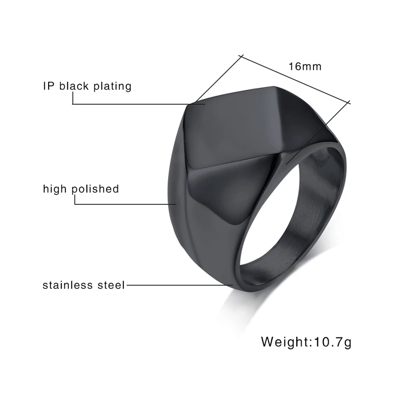 Vnox гравировка логотипа на заказ имя плоское верхнее кольцо для мужчин Нержавеющая Сталь персонализированные ювелирные изделия