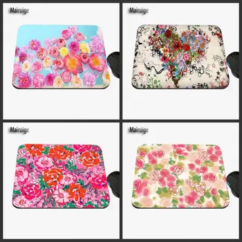 

Mairuige DIY Blooming Flower Art Professional Printing Custom Laptop Fashion Non-slip Rubber Rectangular Game Mouse Pad