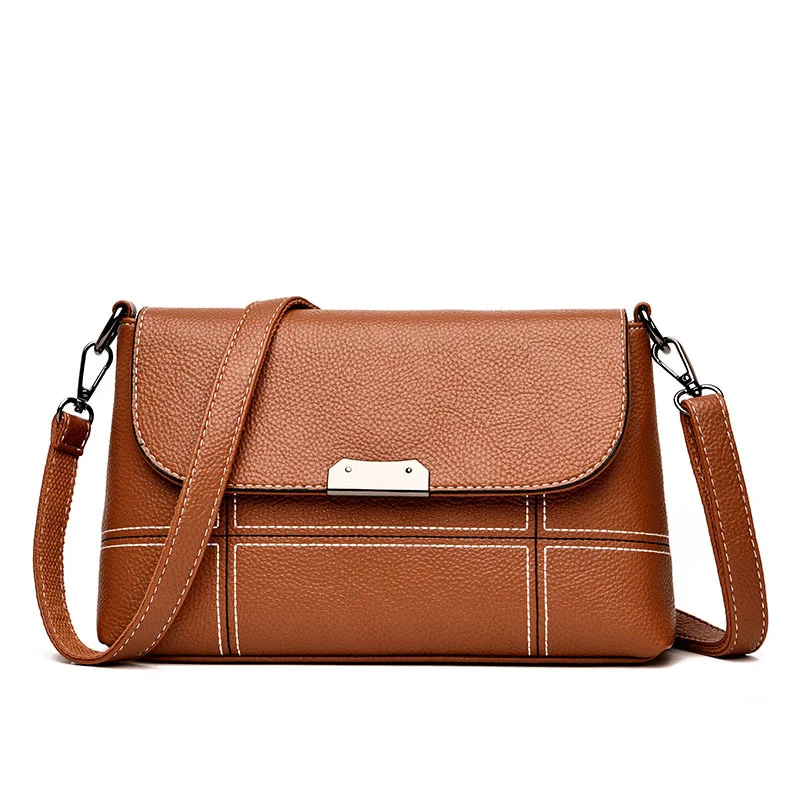 

High Quality Plaid Shoulder CrossBody Bags Genuine Leather Women's Handbags Ladies Messenger Bag Women Bags Bolsas Feminina