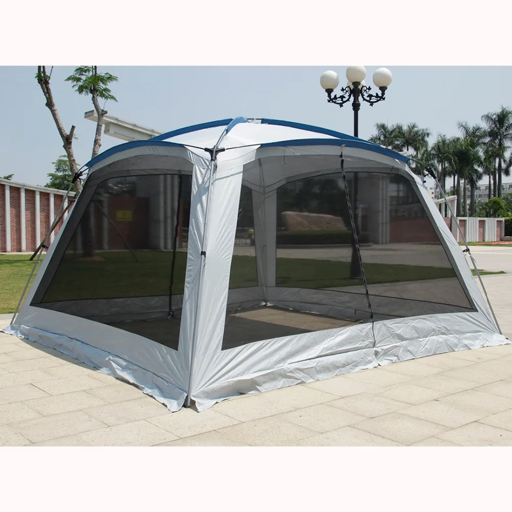 

Alltel 5-8 Person Ulterlarge 365*365*210CM Single Layer Large Gazebo Sun Shelter Large Awning Party Tent Camping Family Tent