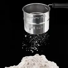 Портативный ручной шейкер из нержавеющей стали для просеивания муки, сито для просеивания сахара, шейкер для выпечки, сито, кухонные инструменты