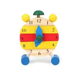 12 см детские развивающие деревянные часы игрушки дети блоки раннего обучения строительные время часы детские развивающие мальчики