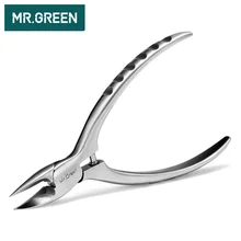 MR.GREEN Nail clipper for finger and toe Thick ingrown sharp Professional Stainless Steel manicure Tool Trimmer Plier Scissors stainless steel multifunctional plier finger nail clipper keychain bottle opener finger folding scissors