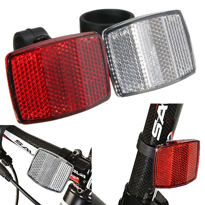 Discount 2019 Bicycle Front Rear Reflective Lens MTB Road Bike Automatic Reflectors Cycling Warning Light Bike Cycling Safety Accessories 1