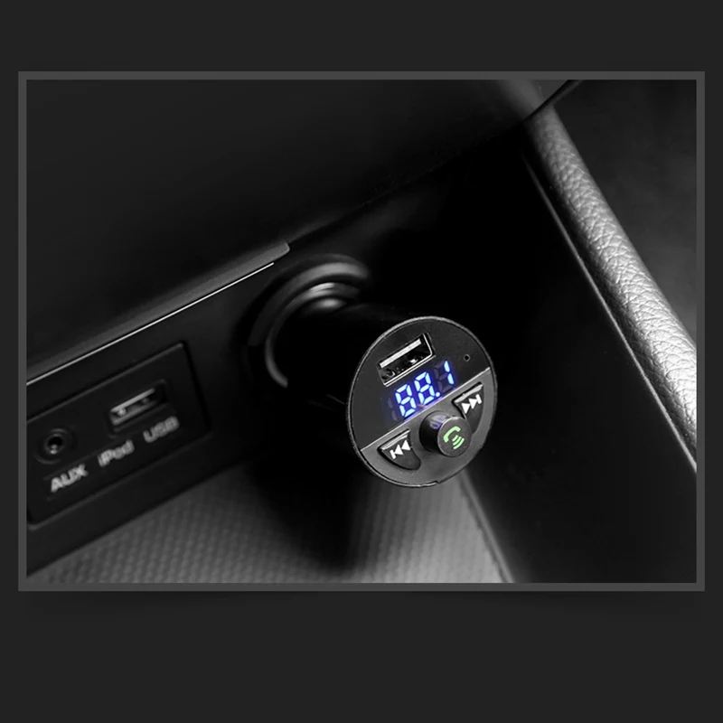 VicTsing Bluetooth Car Kit MP3 Music Player FM Transmitter Wireless Hands-free USB Charger 5V2.1A FM Transmitter USB Charger    (4)