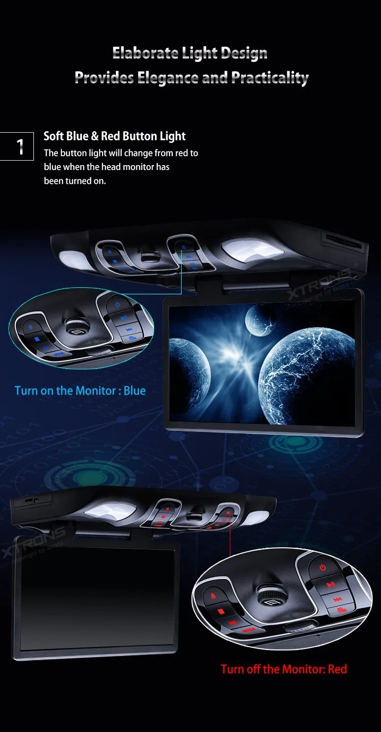 Discount XTRONS 15.6" Black Flip Down Car DVD Roof Car DVD Roof Monitor Car DVD with Easy Installation with the Mounting Bracket 11 Discount XTRONS 15.6" Black Flip Down Car DVD Roof Car DVD Roof Monitor Car DVD with Easy Installation with the Mounting Bracket 11