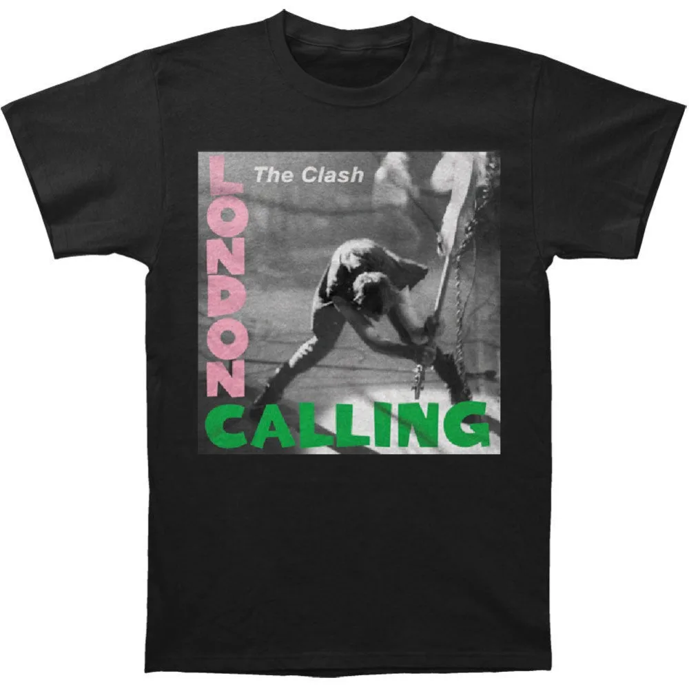 Модные футболки с круглым вырезом Clash Для Мужчин's London Calling мягкие мужчин S