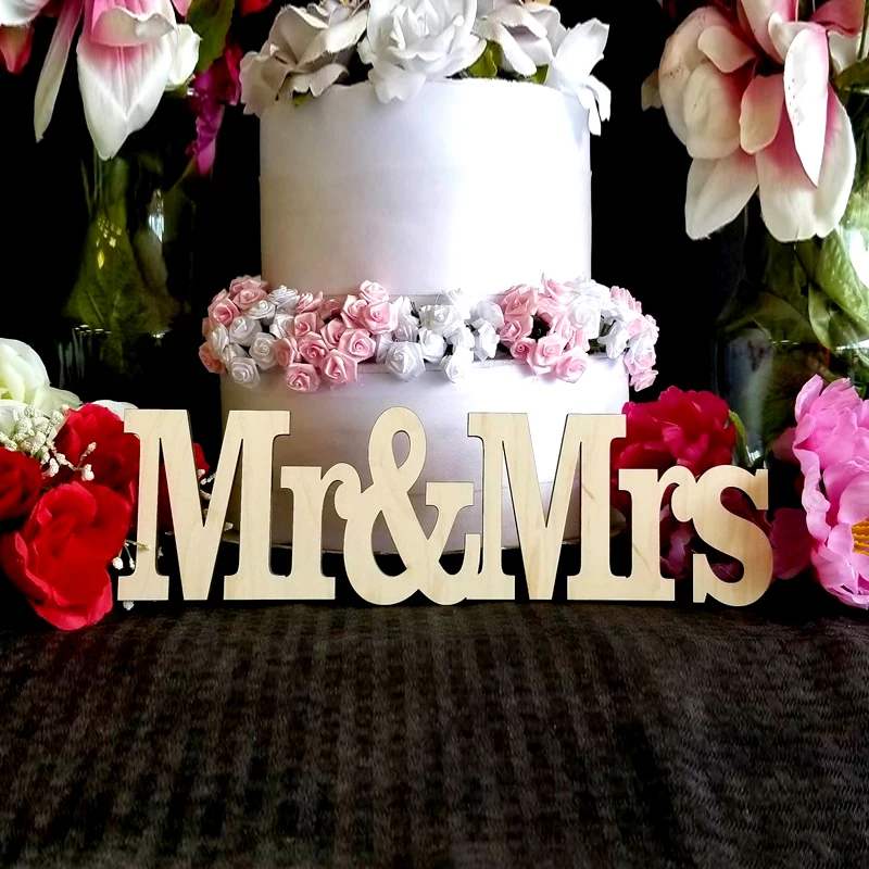 Mr & Mrs деревянная вывеска свадебные украшения стола Свадебные DIY MR и