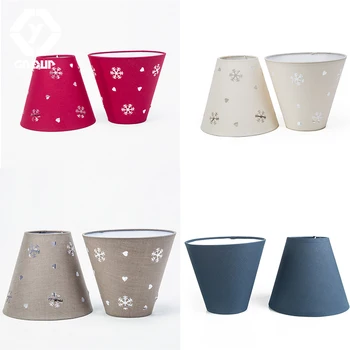 

4PCS E12 E14 handmade linen lamp shade for wall light Rustic bedroom bedside mini table lamp Country retro lampshade #OY16S23