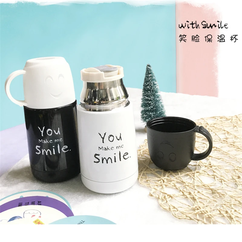 Термос Smile из нержавеющей стали чашка для кофе вакуумная колба термо бутылка воды