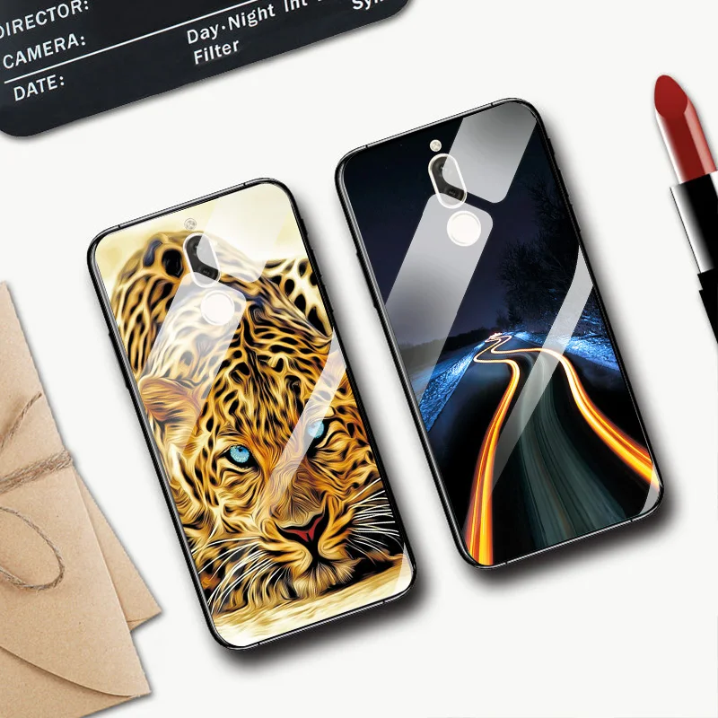 Чехол для телефона из закаленного стекла huawei Nova 2i 3i 5i задняя крышка 3e 4e Cool Lion