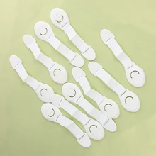 10pcs/lot Baby Safety Locks Cabinet Door Drawers Refrigerator Toilet Lengthened Safety Plastic Locks for Child Kids