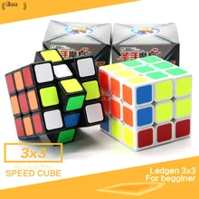 Shengshou Ledgen Magic Cube 3x3x3 3 слоя 56 мм головоломки Профессиональный Скорость Cube 3x3 черный Стикеры развивающая игрушка для малыша