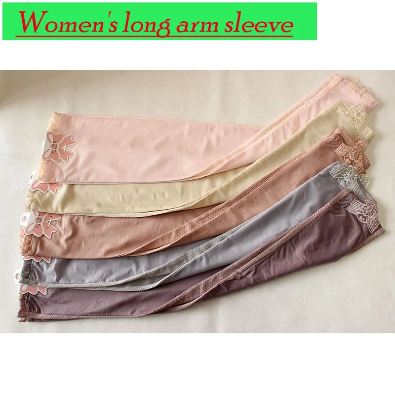 

Long arm set female thin style over elbow long sunscreen half finger gloves anti-UV ice silk material sleeve breathable