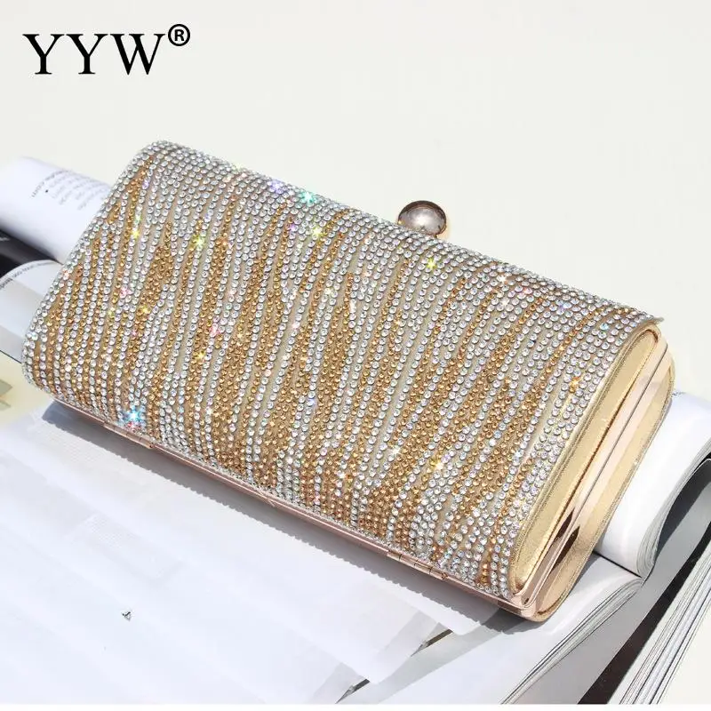 

Yyw Evening Gillter Clutch Bag Women Party Wedding New Mini Handbag Sequin Crossbody Bags Shoulder Bag Rhinestone Clutches Purse
