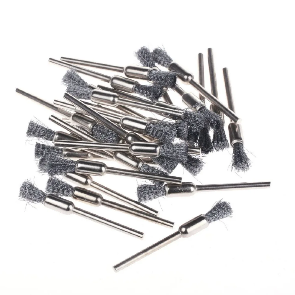 Steel Pen Shape 6MM End Wire Cleaning Brushes rotary tool abrasive