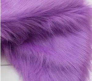 Luxury Long Hair Faux Fur Fabric Plush Toy Fabric 50x150cm - Цвет: lavender