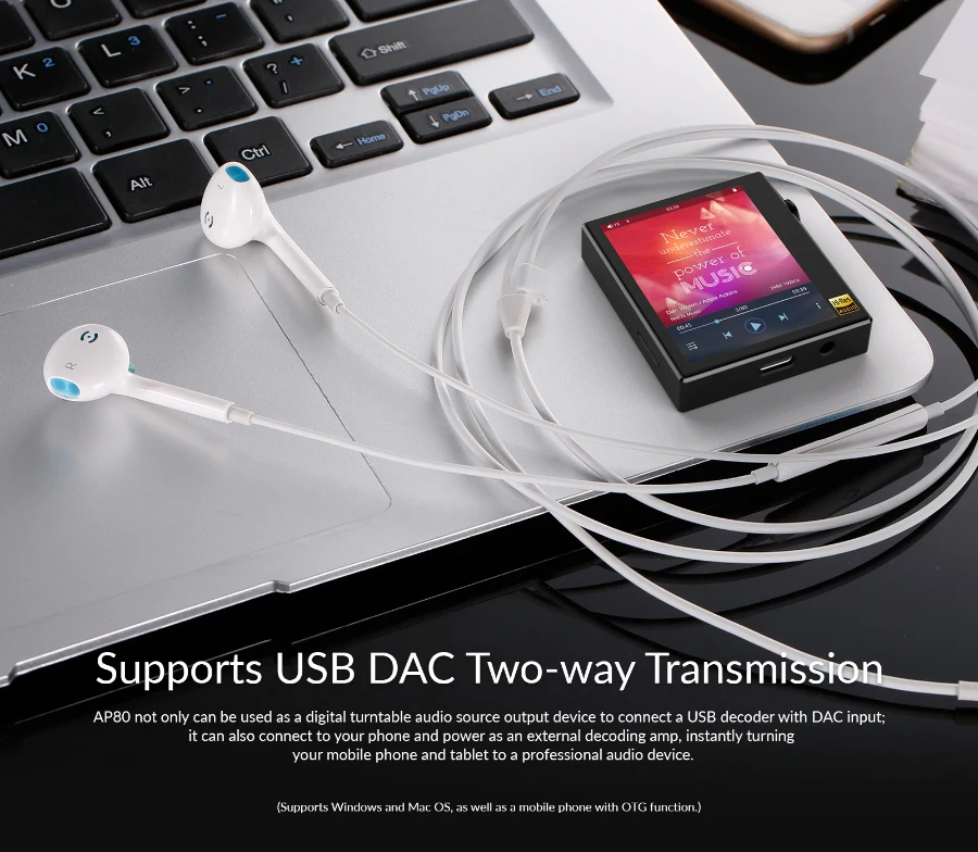 alta fidelidade mp3 player ldac usb dac