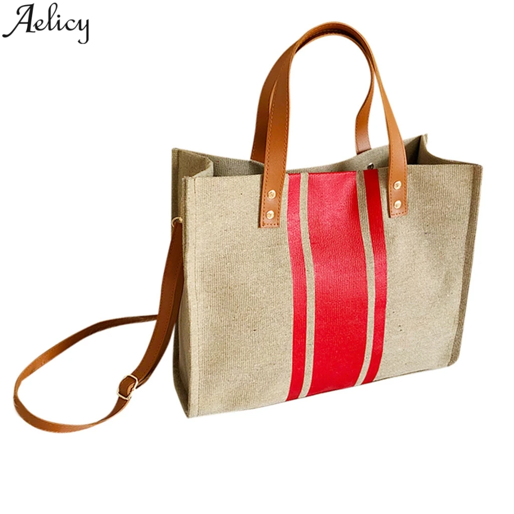 

Aelicy Shoulder Bags Fashion Girls Canvas Retro Satchels Inclined Shoulder Bag With Geometric Pattern Oblique Bag For Women New