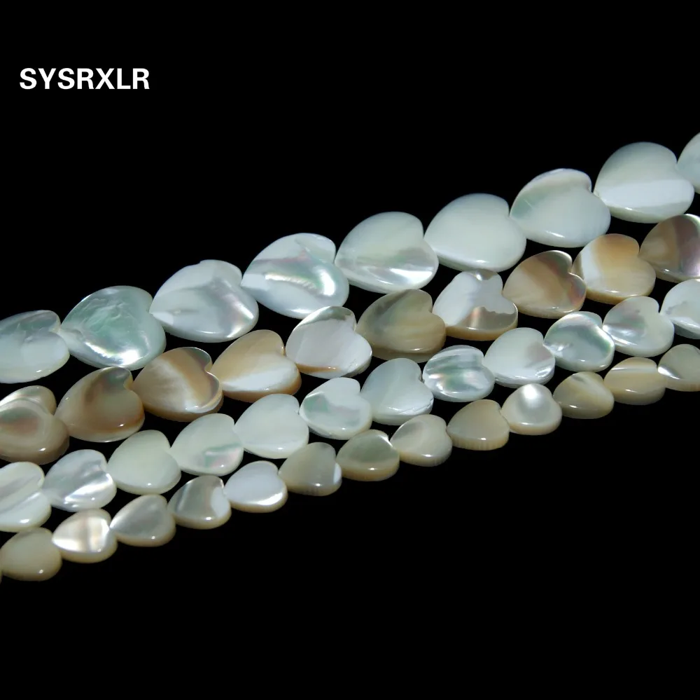 

2 Colors Heart-Shaped Natural Stone Shell Beads For Jewelry Making Charm DIY Bracelet Necklace Earrings 6/8/10/12 MM Strand