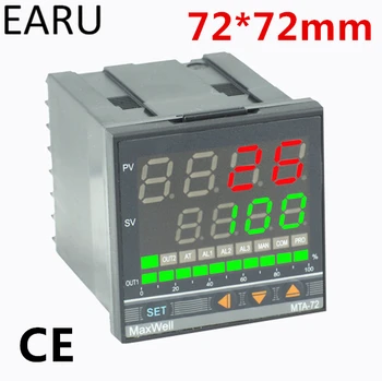 

72*72mm Digital Temperature Controller Control AC85-265V Power Thermocouple Universial K J PT100 Input SSR Relay 4-20mA Output