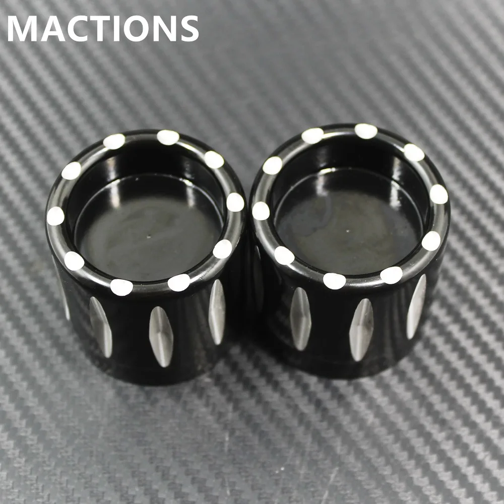 Front Axle Nut Caps Cover Axle Cap Universal Motorcycle CNC Billet