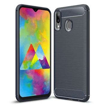 

30pcs/lot High Quality For Galaxy M20 Case Anti-Shock Carbon Fiber TPU Case For Samsung Galaxy M10 M20