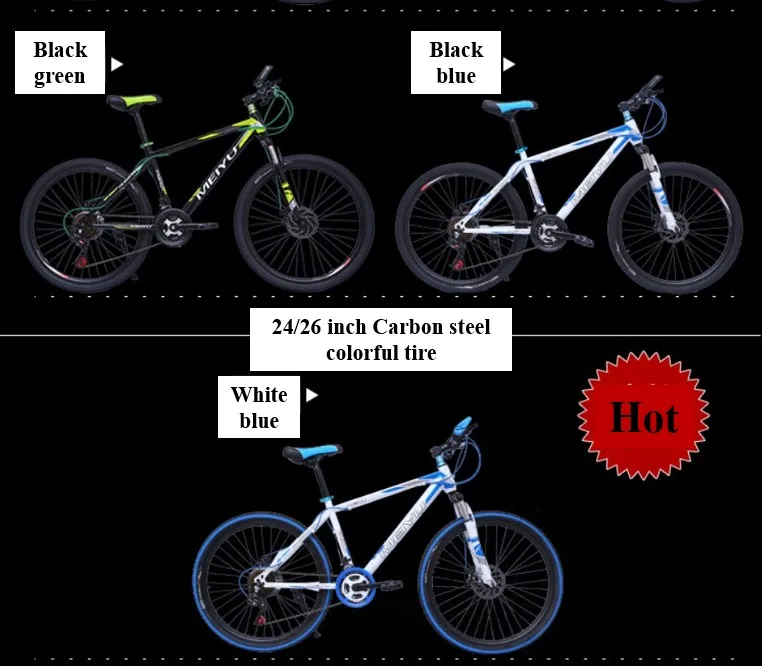 Perfect MeiYu Mountain bike 24/26 inch tire 21-speed double disc brakes Bicycle 12 Perfect MeiYu Mountain bike 24/26 inch tire 21-speed double disc brakes Bicycle 12
