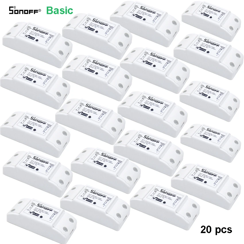 

SONOFF Basic Wireless Wifi Switch Remote Control Automation Module DIY Timer Universal Smart Home 10A 220V AC 90-250V Work