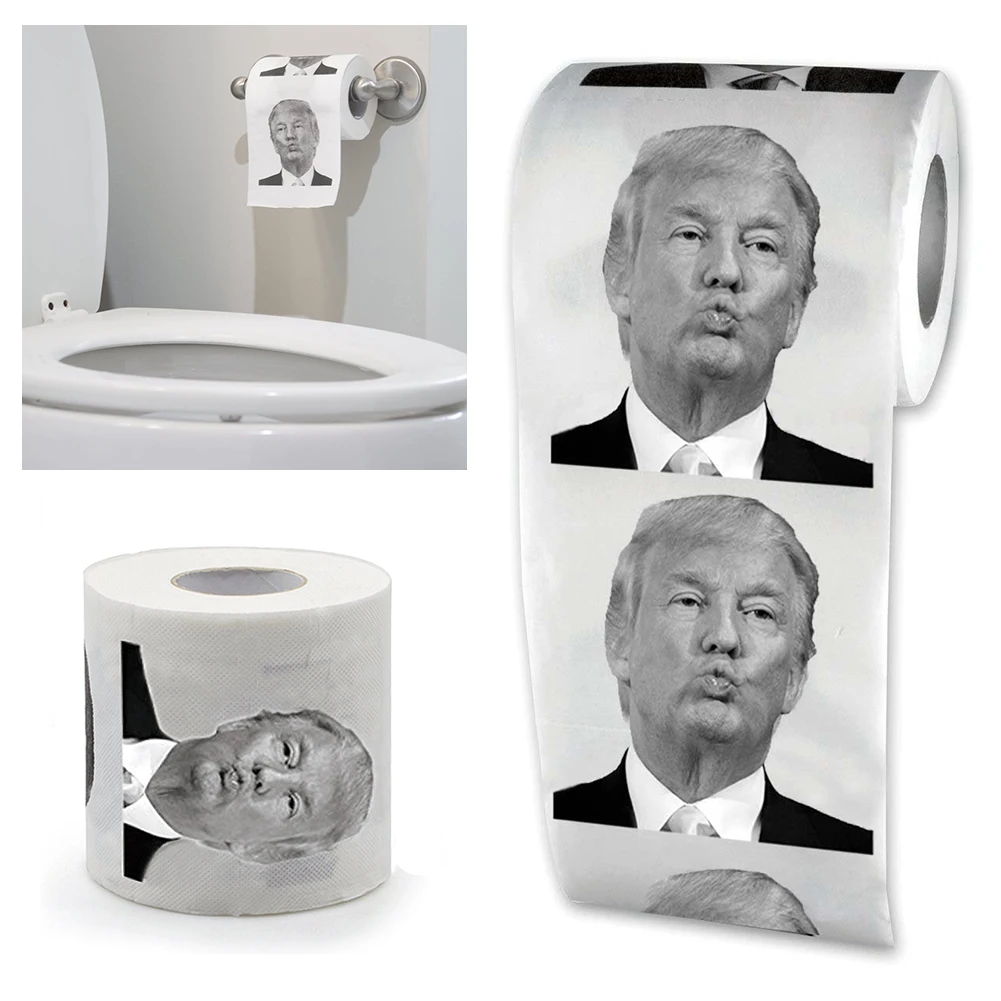 Новинка, 1 рулон стула, Дональд Трамп, туалетная бумага, рулонный кляп, подарок, шутка, шалость, распродажа, Красивая Прямая поставка, Прямая поставка