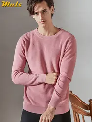 MuLS Birdseye свитер пуловер для мужчин хлопок вязать Весна свитер Джемперы осень мужской трикотаж розовый черный 2019 Лидер продаж дропшиппинг