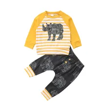 CANIS/Повседневный Топ в полоску для маленьких мальчиков, футболка+ штаны-шаровары, Детский костюм, Bebe, одежда из хлопка для мальчиков, комплект одежды из 2 предметов для мальчиков