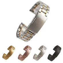 Stainless Steel Watch band Silver Black Gold Watch Strap Bracelet Men Women Watchband 14 16 18 20 22 24mm Strap Butterfly Clasp Stainless Steel Watch band Silver Black Gold Watch Strap Bracelet Men Women Watchband 14 16 18 20 22 24mm Strap Butterfly Clasp