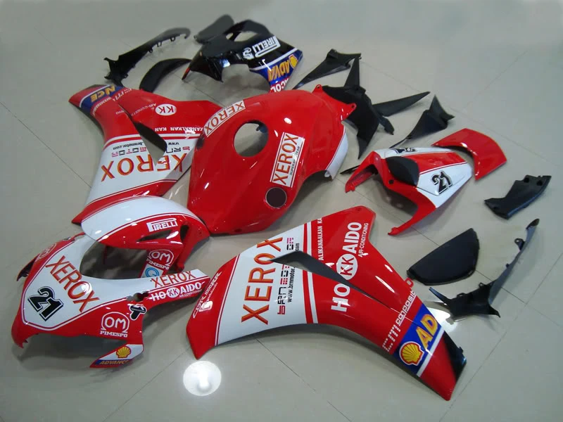 Injection Mold Fairing kit for HONDA CBR1000RR 08 09 CBR1000 CBR1000RR 2008 2009 XEROX red white ABS Fairings set +7gifts ZF10