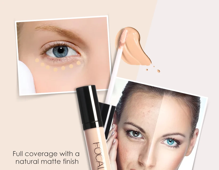FOCALLURE Face Liquid Concealer Cream Waterproof Primer Base Dark Circle Cream Face Corrector Facial Concealer Base Makeup
