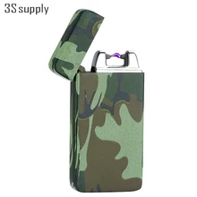 Stylish Marble Shaped Encendedor Metal USB Lighter Windproof Electronic Pulsed Arc Lighter Cigarette Lighters Smoking Gadgets