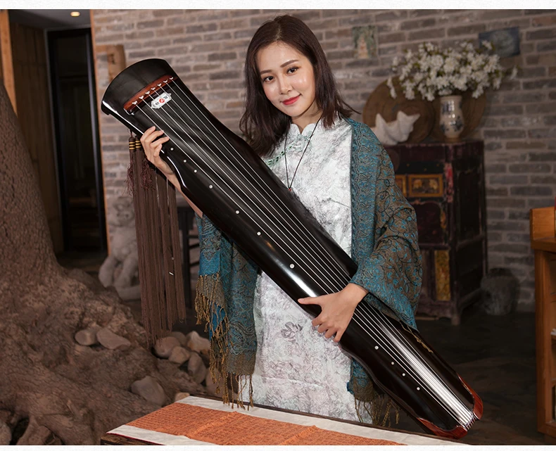

chinese guqin fu xi Type Lyre Chinese 7 Strings Ancient Zither Chinese Musical Instruments zither xiao ao jiang hu used Guqin