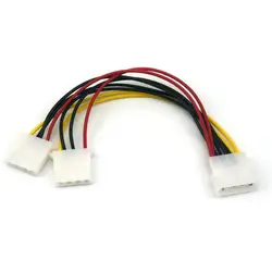 18 см 2 Way 4 pin PSU Мощность Splitter кабель LP4 Molex 1 до 2 дополнительный жёсткий диск или CD/DVD-Rom 12,19