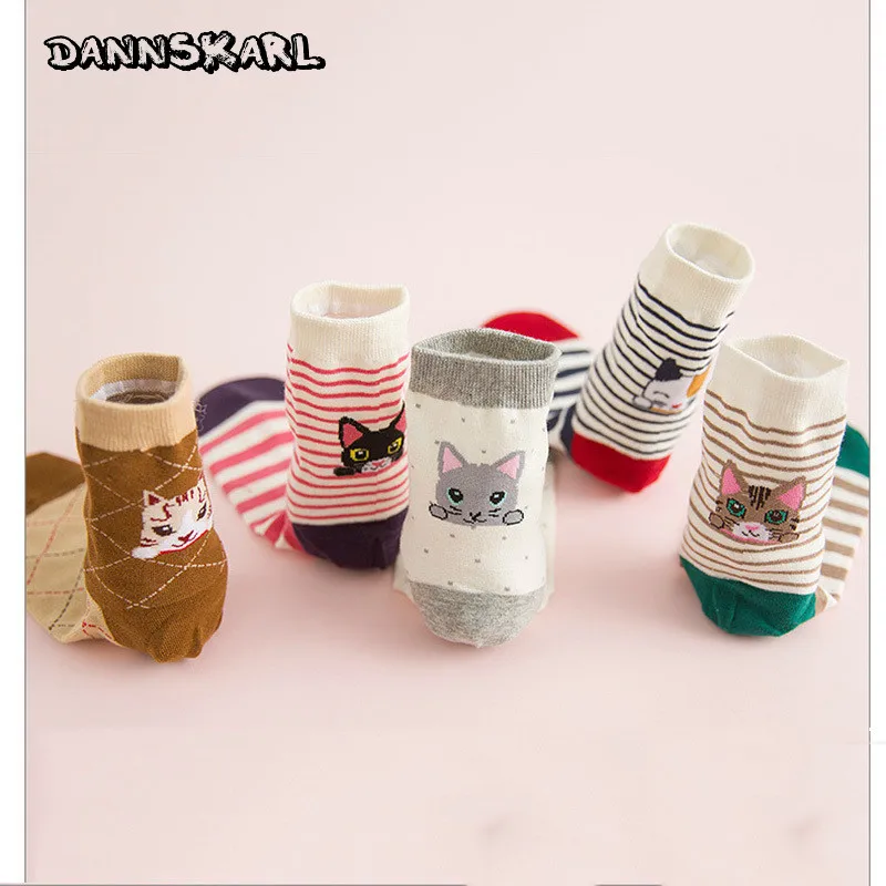 2018 новый шаблон Для женщин Чулочно-носочные изделия зима Для Женщин Носки с рисунком котенка хлопковые носки женские Kawaii Смешные Носки