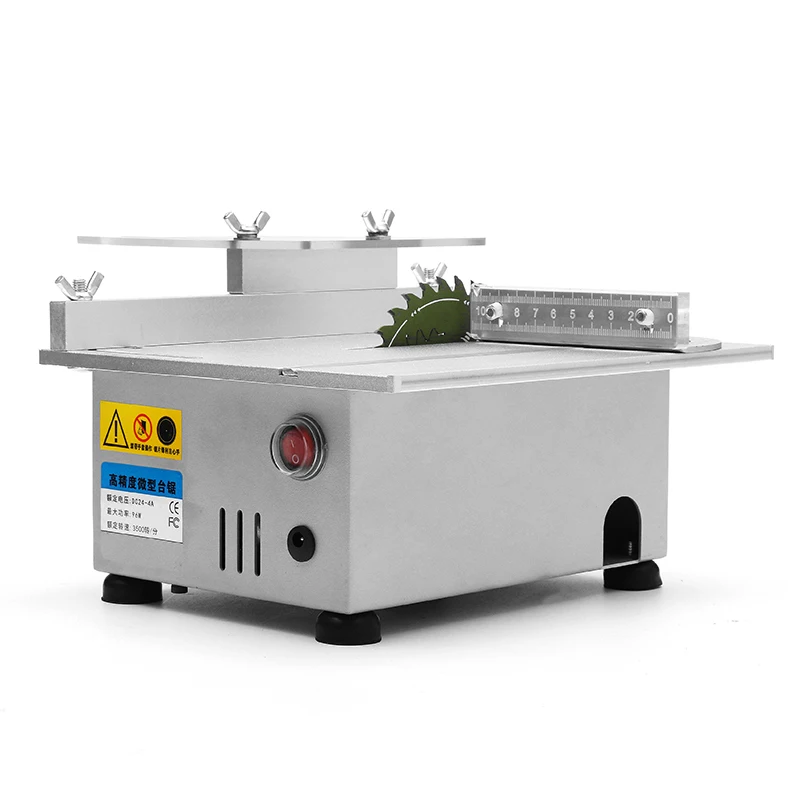 ALLSOME T4 Mini Table Saw Handmade Woodworking Bench Lathe Electric Polisher Grinder DIY Circular Cutting Saw Blade