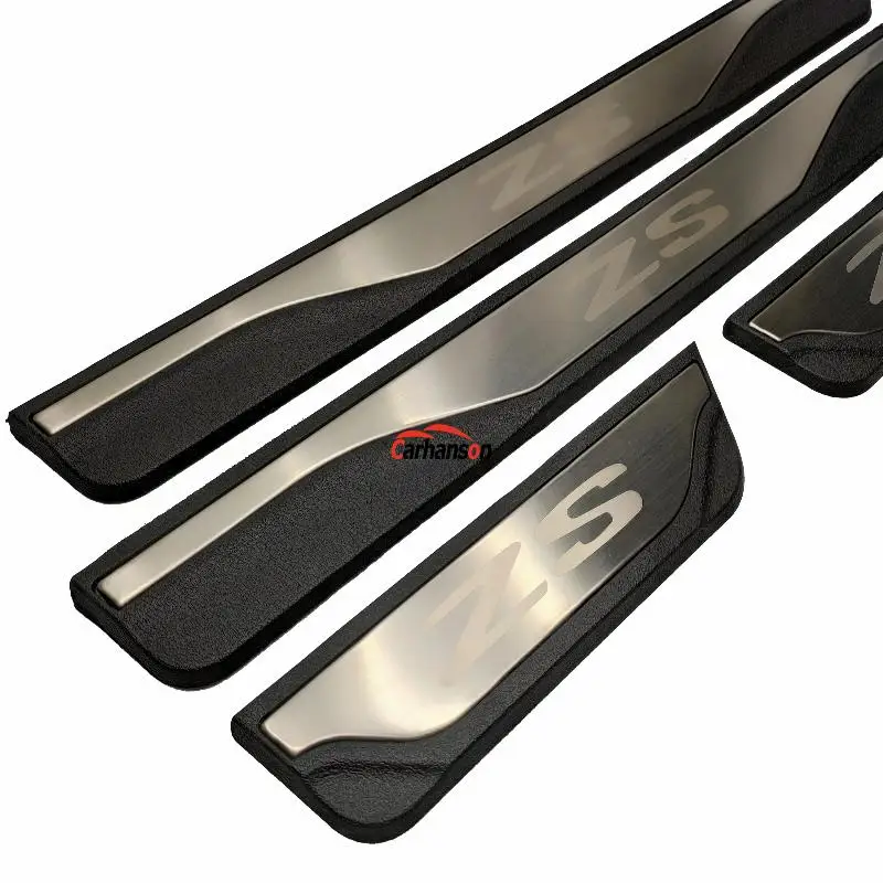 For Mg Zs 2017-2020 Non-slip Anti-scratch Protection Strip Decorative Accessories ZQXFZ 4 Pieces Stainless Steel Door Sill Plate For Mg Zs 2017-2020 Non-slip Anti-scratch Protection Strip Decorative Accessories ZQXFZ 4 Pieces Stainless Steel Door Sill Plate